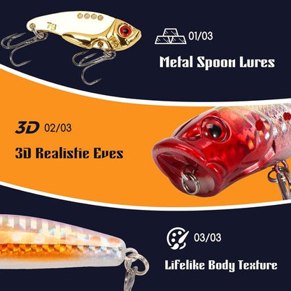 Fishing Advent Calendar 2026 - 24 Days of Fishing Gifts for Men | Tackle & Lures Countdown Set