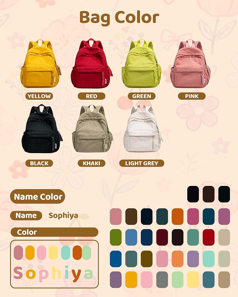 Personalized Toddler Backpack with Name - Pink Custom Backpack for Kids