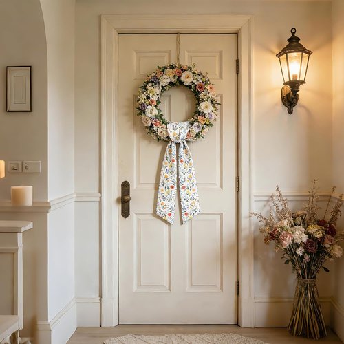 AZYM Wreath Sash Set - Beautiful Wildflower Ribbon Accessories for Indoor/Outdoor Decor