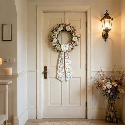 AZYM Wreath Sash Set - Beautiful Wildflower Ribbon Accessories for Indoor/Outdoor Decor
