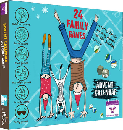Advent Family Games Countdown Calendar - 24 Fun Games for Kids Aged 6+ | Perfect Family Bonding Experience