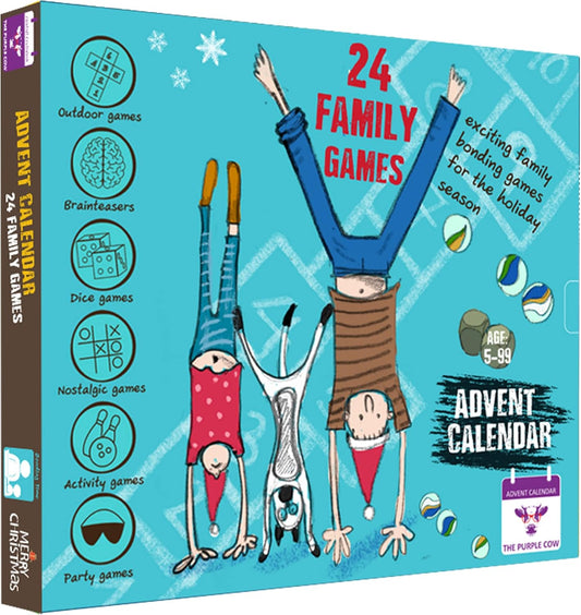 Advent Family Games Countdown Calendar - 24 Fun Games for Kids Aged 6+ | Perfect Family Bonding Experience