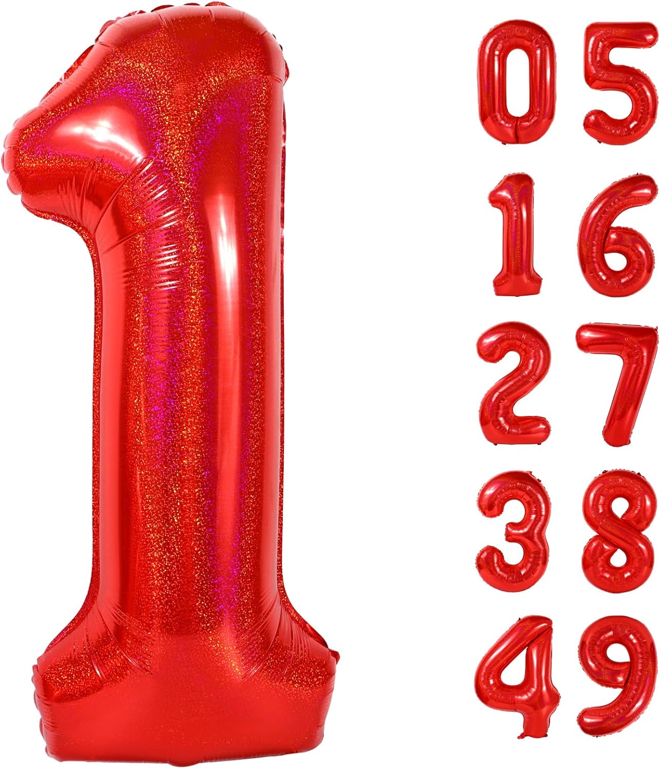 Regine Switzerland 40-Inch Red Number 1 Balloon - Perfect First Birthday Decoration for Girls