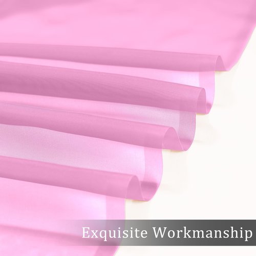 OWENIE Sheer Curtains Light Pink, Sheer Curtains 63 inches Length 2 Panels Set, Rod Pocket Voile Fimly Sheer Drapes for Living Room/Bedroom, 2pcs, Each 42" W x 84" L