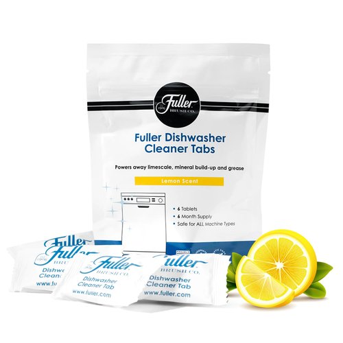 Fuller Dishwasher Cleaner Tabs – Lemon Scent – Eliminates Limescale, Grease & Odors – Septic Safe, Compatible with All Dishwasher Types – (Pack of 2)