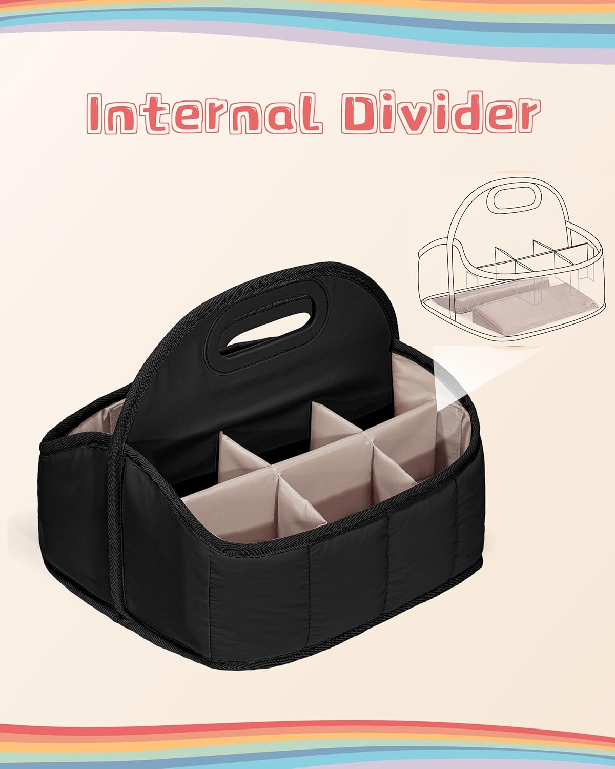 Rexmica Marker Organizer Case - Large Caddy Bag for 210-400 Markers | Versatile Storage for Art & Crafts