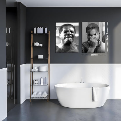 Skiennix Framed Funny Bathroom Canvas Wall Art Set | Vintage Comedy Movie Posters - 16x24in