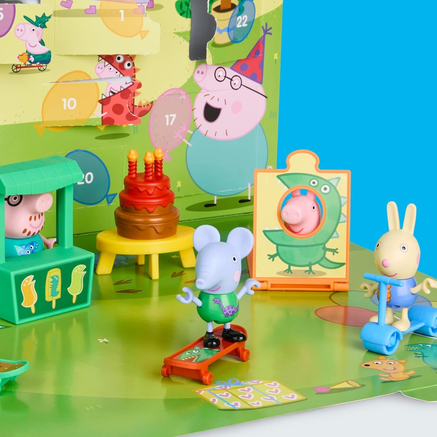 Peppa Pig Advent Calendar - George's Party with 24 Surprise Toys & Stickers | Perfect for Kids 3+