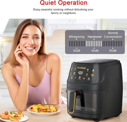 Air Fryer Max XL - 6.5-Qt Air Fryer Oven with Exclusive Recipes | 8-in-1 Presets & Visible Cooking Window