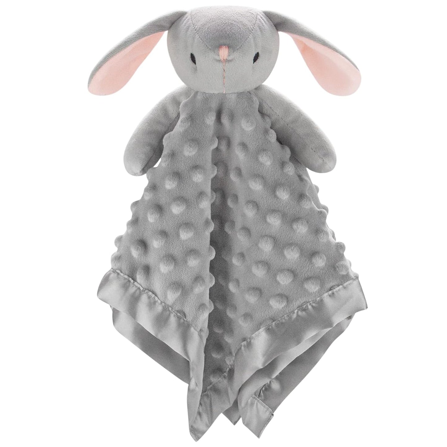 Pro Goleem Loveys - Soft Grey Bunny Security Blanket & Snuggle Toy for Newborns | 16 Inch Baby Gift