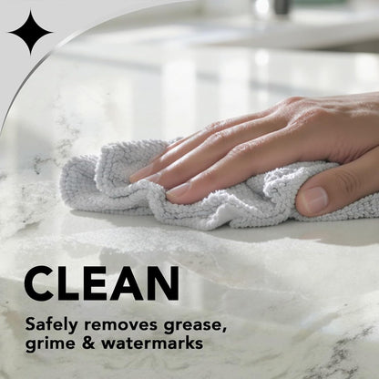 Weiman Quartz Countertop Cleaner - UV Protection for Stone Surfaces | 24 Ounce with Microfiber Towel, 2 Pack