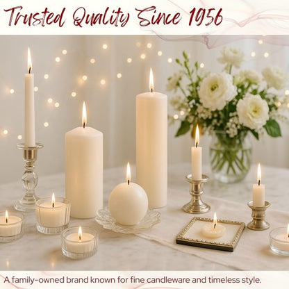 Biedermann & Sons Foam Taper Candle Snuggers - 8 Flexible White Inserts for Secure Taper Holders