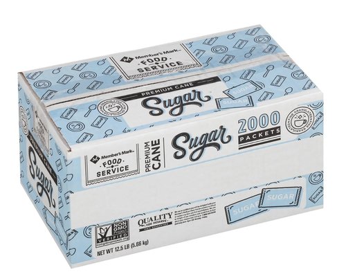 Member Mark Premium Cane Sugar Packets 2,000 ct