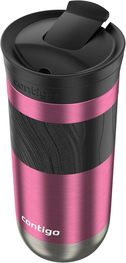 Contigo Byron 2.0 Travel Mug - 16 oz Insulated Coffee Cup in Azalea Color