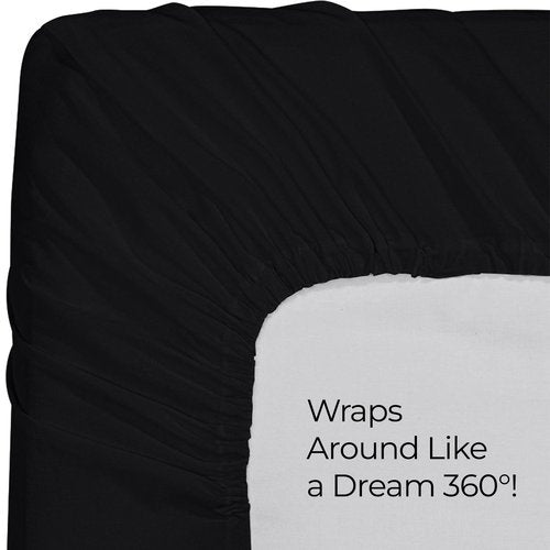 Utopia Bedding King Fitted Sheet - Bottom Sheet - Deep Pocket - Soft Microfiber - Shrinkage and Fade Resistant - Easy Care -1 Fitted Sheet Only (Black)