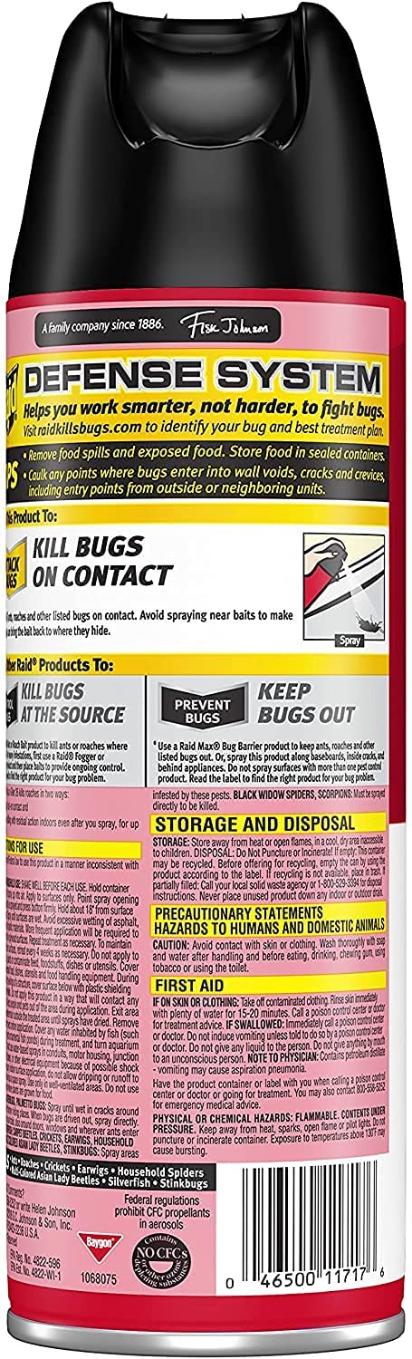 Raid Ant and Roach Killer - Fragrance-Free Formula | 17.5 Ounce (Pack of 4)