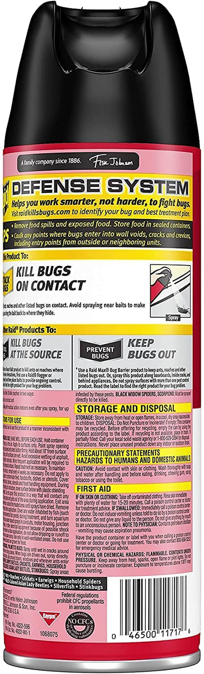 Raid Ant and Roach Killer - Fragrance-Free Formula | 17.5 Ounce (Pack of 4)