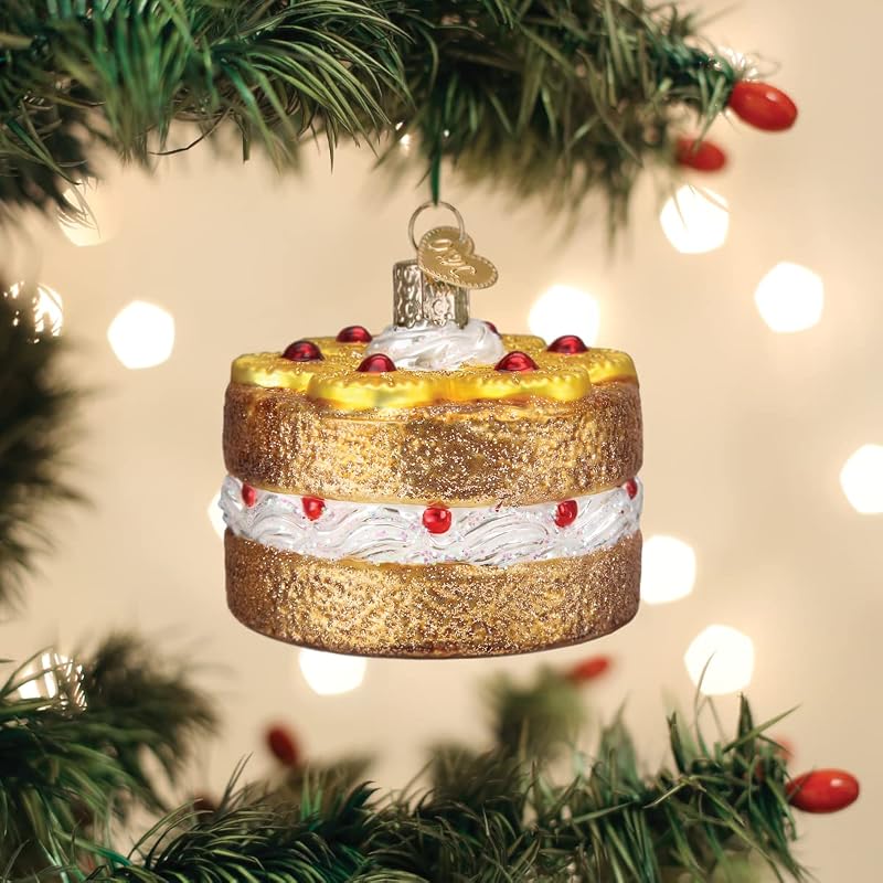 Pineapple Upside-Down Cake Ornament - Handcrafted Glass Christmas Tree Decoration