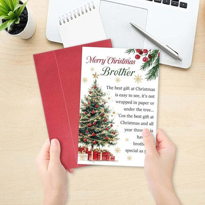 Heartfelt Christmas Card for Brother - Merry Wishes from Sister | Perfect Holiday Gift
