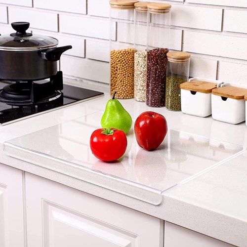 AZM Displays Clear Cutting Board - Non-Slip Design, 24" Wide x 18" Long for Kitchen Use
