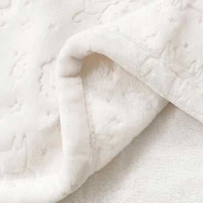BORITAR Fleece Baby Blanket 3D Animal Blanket, Ultra Soft Fluffy Baby Blankets for Boys Girls, Cozy Infant Toddler Newborn Receiving Blankets for Crib Stroller (30x40 Inches, Cream)