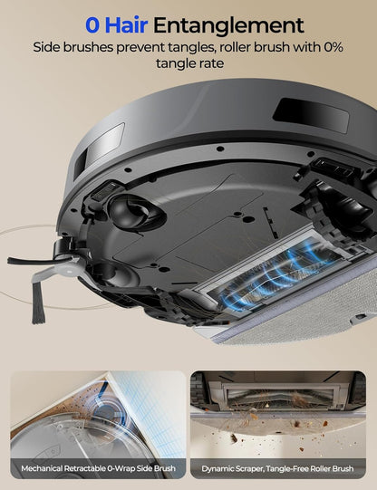 R11 Robot Vacuum by [Brand Name] - 20,000 Pa Suction Power | Self-Emptying & Lidar Navigation | Gray