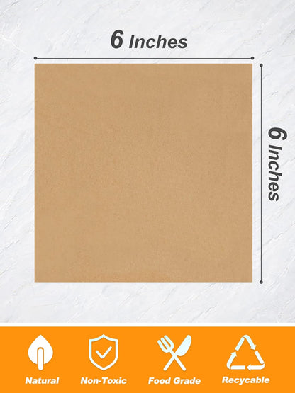 SMARTAKE Wax Paper - 6 x 6 Inches Non-Stick Hamburger Patty Paper | 1000 Pcs for Food Wrapping & Parties