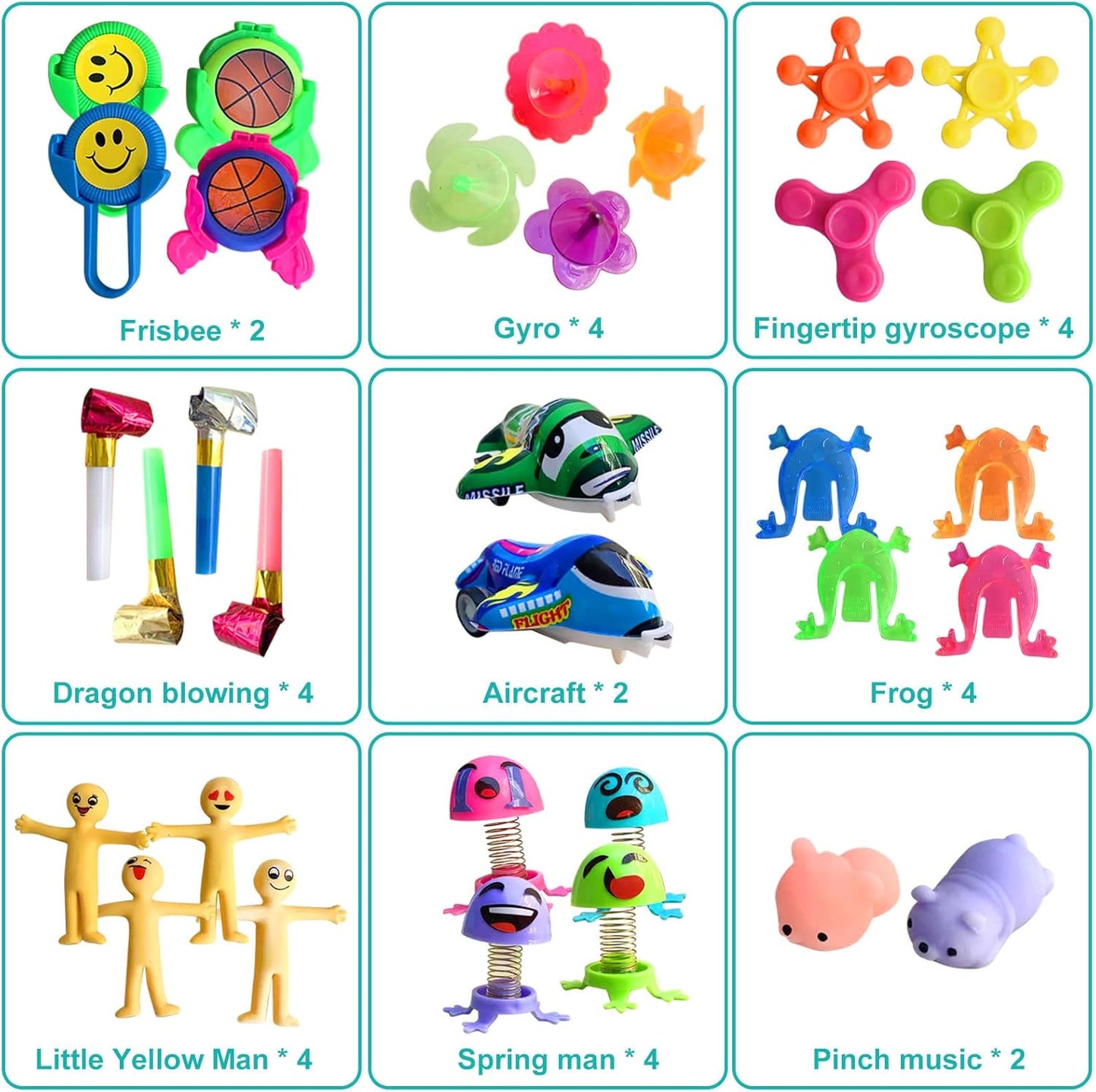 Skiennix Party Favors - 64 Pcs Small Toy Prizes for Kids | Easter Basket Goodie Bag Stuffers & Pinata Fillers