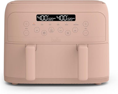 Bella 4 Qt TriZone Air Fryer - Dual Basket Design with Removable Divider & Digital Touchscreen | 1200 Watt, Blossom Color