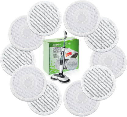 Shark 10-Pack Steam Mop Replacement Pads - Reusable, Washable for All Floor Types | Compatible with S8001, S7001, S7201, S7000AMZ, S8201