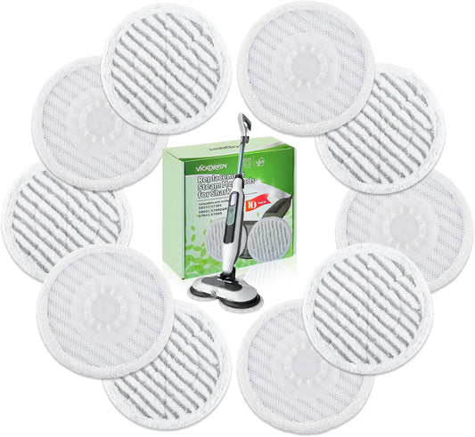 Shark 10-Pack Steam Mop Replacement Pads - Reusable, Washable for All Floor Types | Compatible with S8001, S7001, S7201, S7000AMZ, S8201