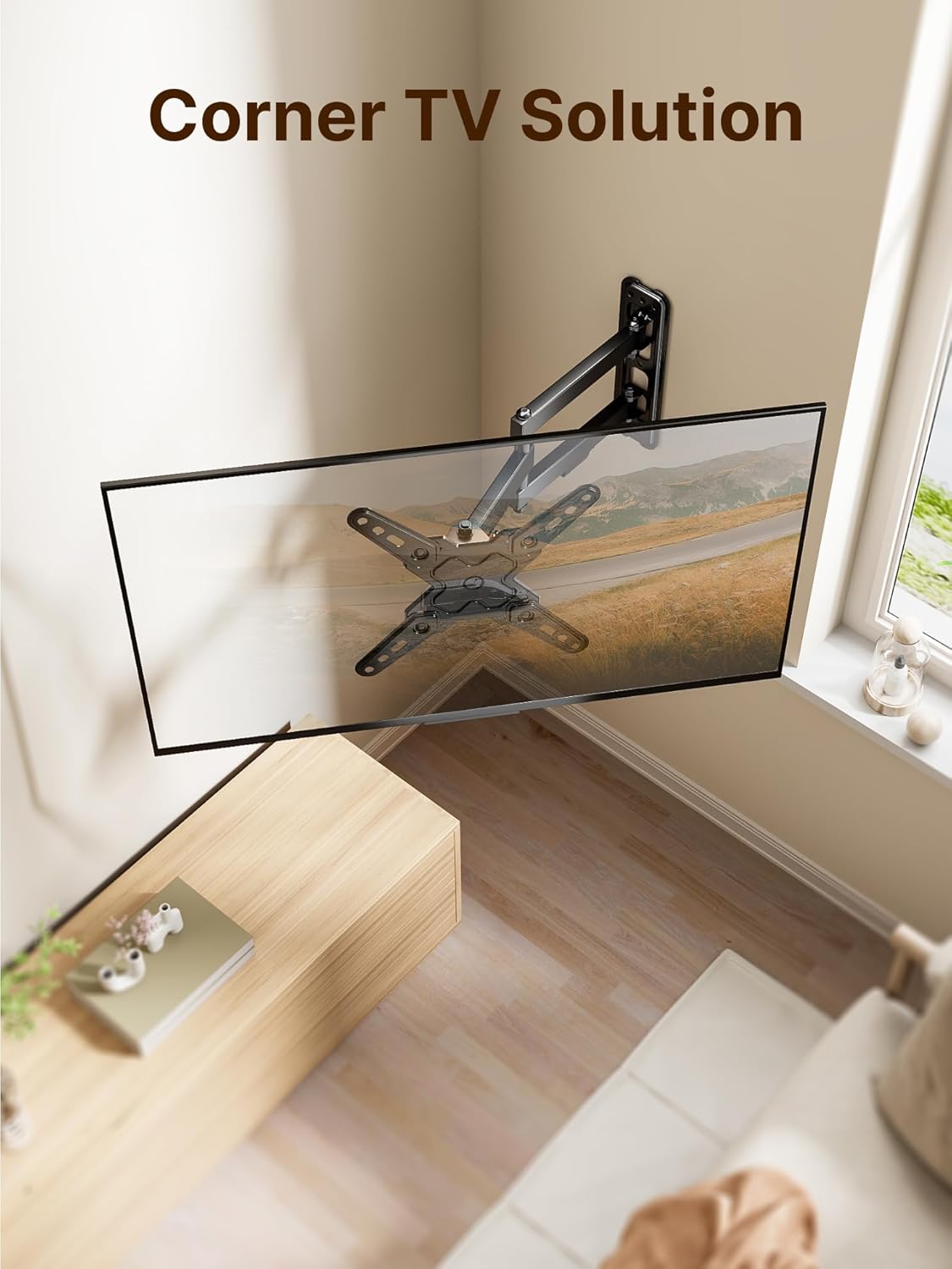 monTEK Full Motion TV Wall Mount Bracket - Swivel & Tilt for 13-43 Inch LED LCD TVs | Max VESA 200x200mm, 44lbs Capacity