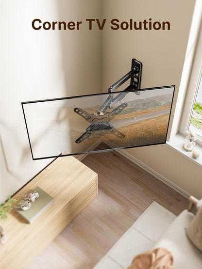 monTEK Full Motion TV Wall Mount Bracket - Swivel & Tilt for 13-43 Inch LED LCD TVs | Max VESA 200x200mm, 44lbs Capacity