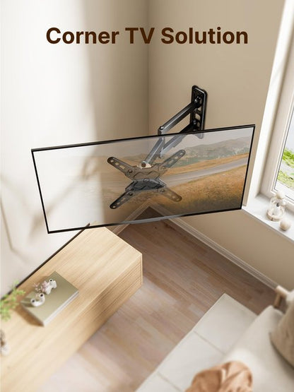 monTEK Full Motion TV Wall Mount Bracket for Most 13-43 Inch LED LCD Flat Screen TVs & Monitors, Swivel Tilt Extension Rotation with Articulating Arms, TV Mount Max VESA 200x200mm, up to 44lbs