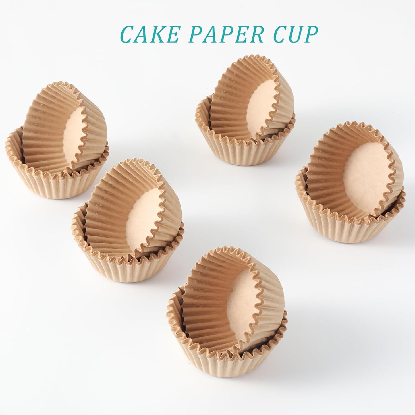 Regine Switzerland Brown Paper Cupcake Liners - 1000 Count, Greaseproof Baking Muffin Wrappers, 1.4 Inch
