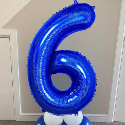 Number 17 Balloon by Mylar - 40 Inch Navy Blue Birthday Decoration for Graduation & Anniversary