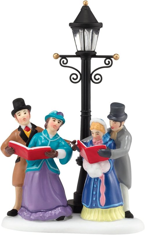 Department 56 Caroling by Lamplight Figurine - Charming Dickens' Village Accessory, 2.17 Inch