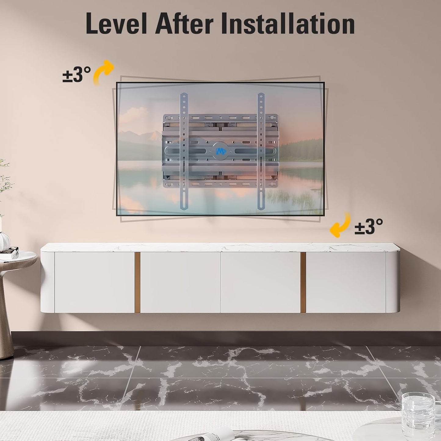 Mounting Dream TV Wall Mount - Full Motion Bracket with Swivel & Tilt for 32-65 Inch TVs | Max VESA 400x400 mm, 99 lbs Capacity