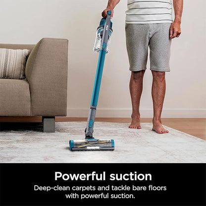 Shark Pet Pro Cordless Stick Vacuum Cleaner - Self-Cleaning Brushroll, 40 Min Runtime, XL Dust Cup, Teal/Grey