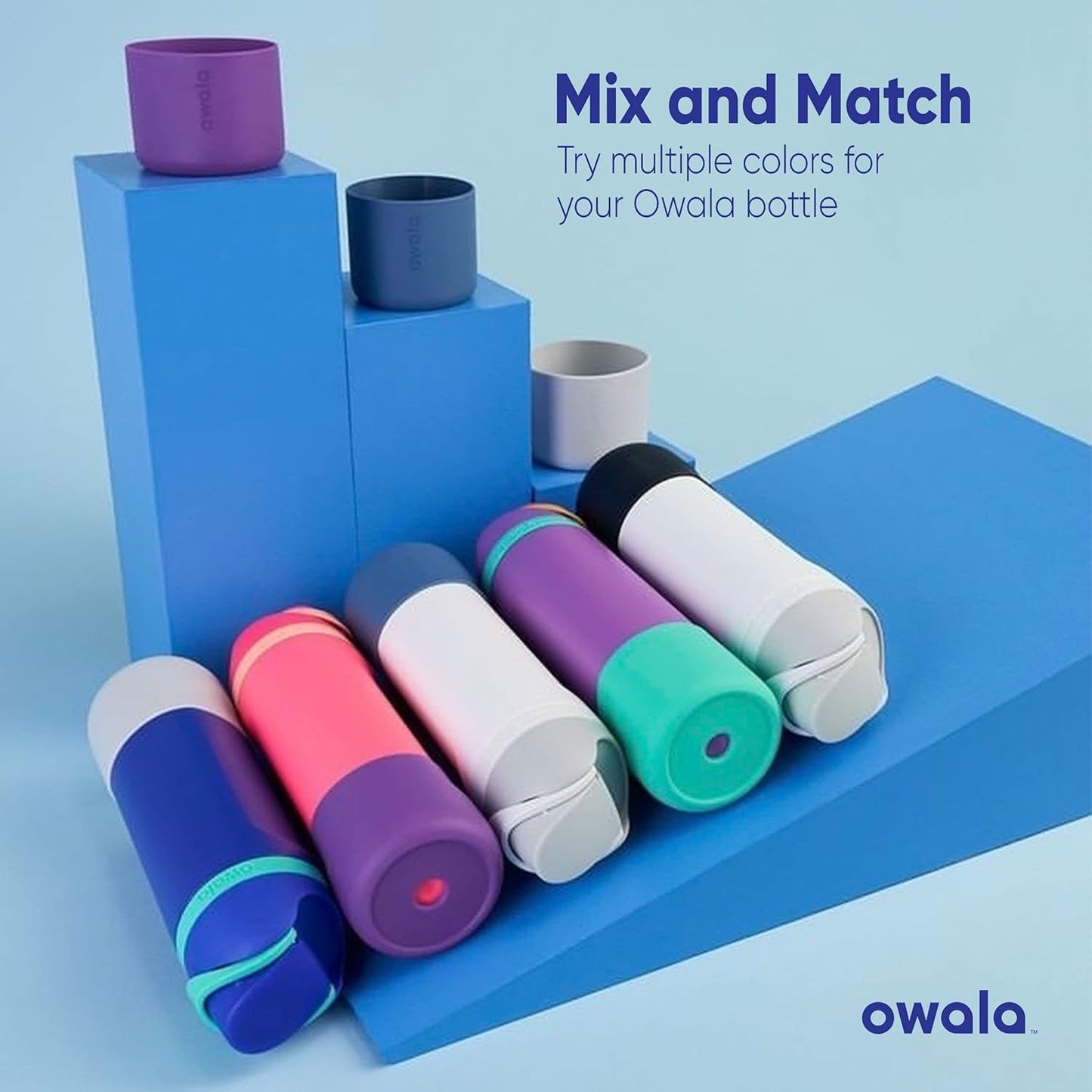 Owala Silicone Boot Accessory - Anti-Slip Protective Sleeve for 32 Oz Stainless Steel Water Bottles | Black