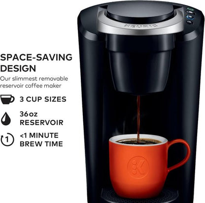 Keurig K-Compact Coffee Maker - Single-Serve K-Cup Pod Brewer with 3 Brew Sizes & 36oz Reservoir - Black