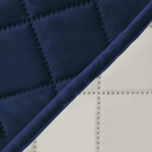 Easy-Going Reversible Couch Cover for 3 Cushion Couch Sofa Cover for Dogs Water Resistant Furniture Protector Cover with Foam Sticks Elastic Straps for Pet Cat (Sofa, Navy/Ivory)