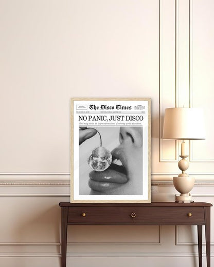 iHery Unframed Disco Ball Wall Art Print - Trendy 12x16in Canvas Poster for Home Décor