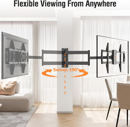 **ELIVED Long Arm TV Mount - Articulating Wall Bracket for 42-75 Inch TVs | 32" Extension Arm, Swivel & Tilt**