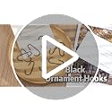 100Pcs C-Shaped Ornament Hooks for Christmas Tree Decorations Black