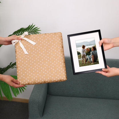 Fixwal 8x10 Picture Frame Set of 6 with Shatter Resistant Plastic Glass, Thin Border and Light Weight Photo Frames for Wall or Tabletop Display, Black