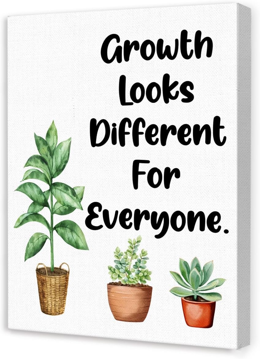 Skiennix Inspirational Quotes Wall Decor - Mental Health Canvas Art for Classroom & Therapy Offices