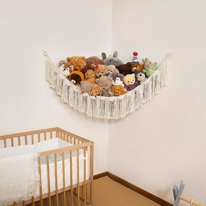 Amdermi Stuffed Animal Net Hanging Organizer Children's Room Stuffed Animal Toy Hammock for Teddy Net Corner Toy Net for Bedroom Decor