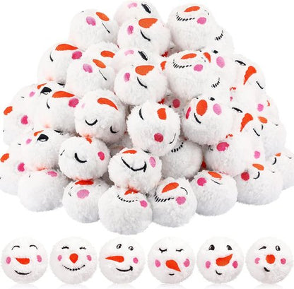 Civaner Plush Fake Snowballs - 120 Pcs for Indoor Snowball Fights | Classic 2 Inch Christmas Decor