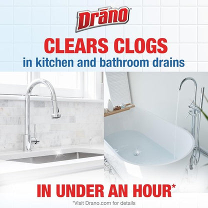 Drano Balance Drain Clog Remover - Non-Corrosive Formula Safe for All Pipes & Septic Tanks | 32 Fl Oz